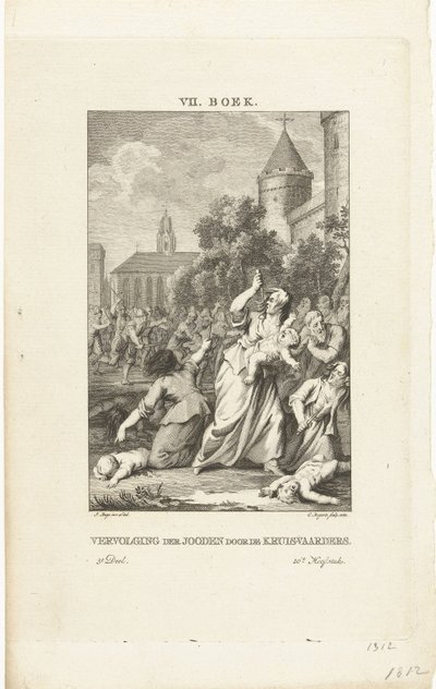 Persecuzione degli ebrei da parte dei crociati, 1784 da Cornelis Bogerts