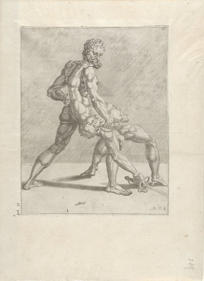 Due schermidori da Cornelis Bos (possibly)