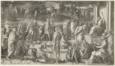 Cristo predica al popolo da Cornelis Bos