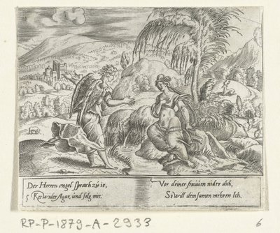 Un angelo riporta Agar da Cornelis Bos