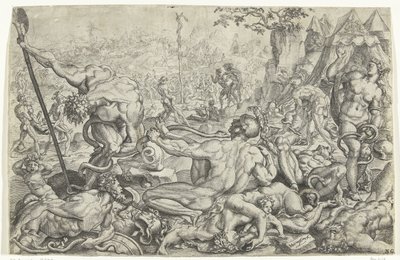 Piaga dei serpenti velenosi e il serpente di bronzo da Cornelis Bos