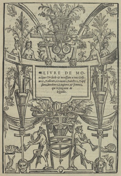 Livre de Moresques, pagina del titolo recto da Cornelis Bos