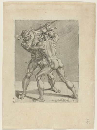 Due schermidori, Schermidori (serie) da Cornelis Bos