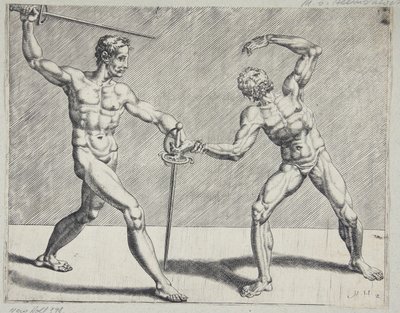 Due schermidori da Cornelis Bos