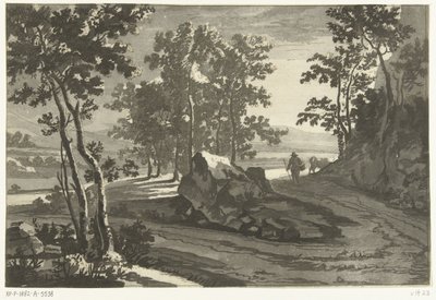Paesaggio boscoso con mandriano da Cornelis Brouwer