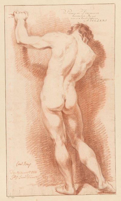 Nudo maschile in piedi, visto di schiena (1° premio 1771) da Cornelis Buys