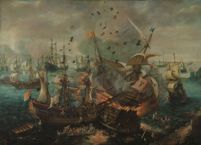 Battaglia di Gibilterra nel 1607 da Cornelis Claesz  van Wieringen