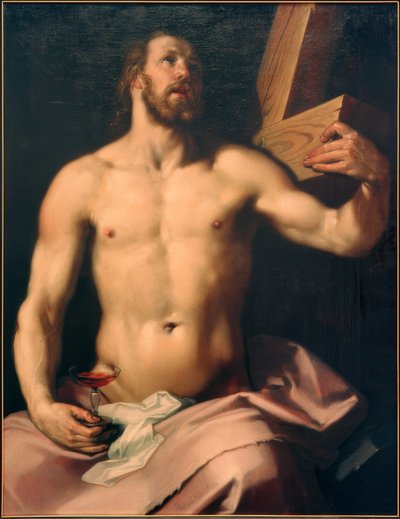 Cristo con calice eucaristico e croce da Cornelis Cornelisz