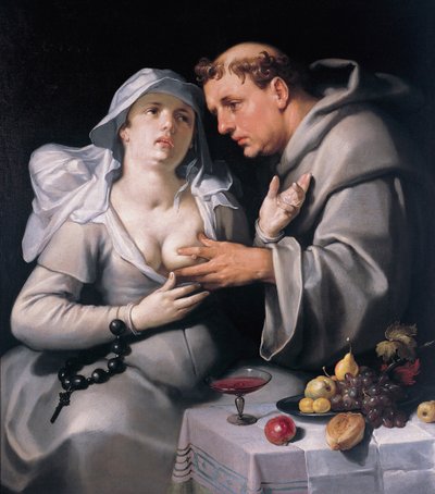Un monaco e una suora da Cornelis Cornelisz. Haarlem van