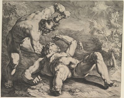 Caino uccide Abele, ca. 1591 da Cornelis Cornelisz van Haarlem