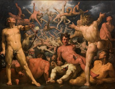 La caduta dei Titani (La Titanomachia), 1588-90 da Cornelis Cornelisz van Haarlem