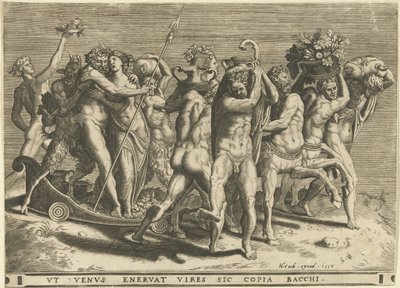 Bacco e Venere in una carrozza trainata da centauri da Cornelis Cort (rejected attribution)