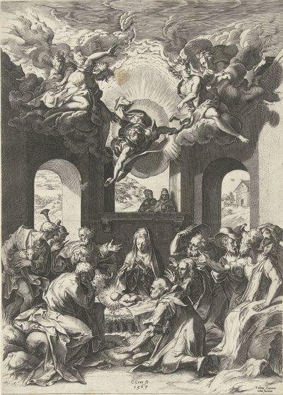 Adorazione dei pastori da Cornelis Cort