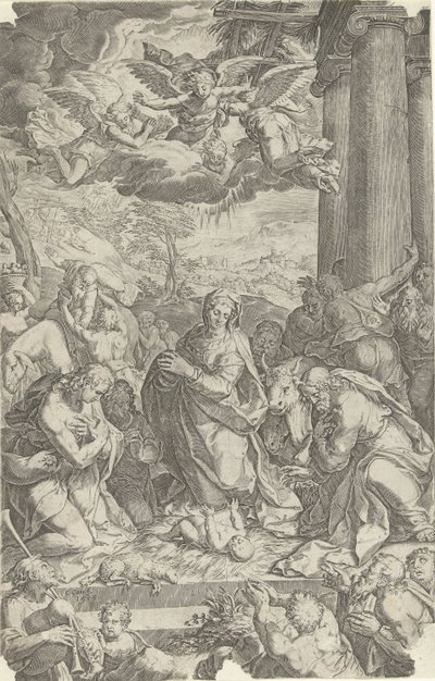 Adorazione dei pastori da Cornelis Cort