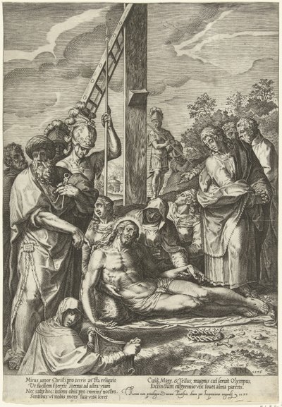 Compianto di Cristo sotto la croce da Cornelis Cort