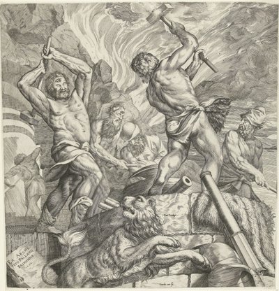 La fucina dei ciclopi da Cornelis Cort