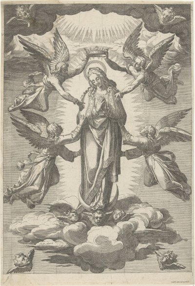 Ascensione e incoronazione di Maria da Cornelis Cort