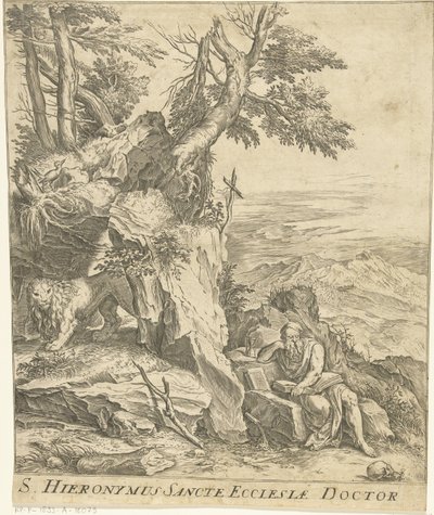 Paesaggio con San Girolamo che legge da Cornelis Cort