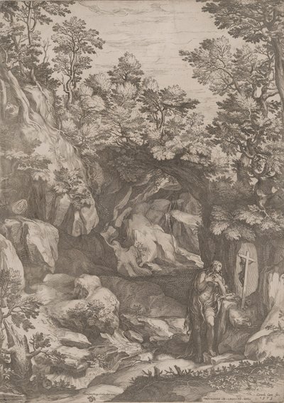 Maria Maddalena Penitente nel Deserto, 1573 da Cornelis Cort