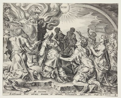 Il sacrificio di Noè da Cornelis Cort