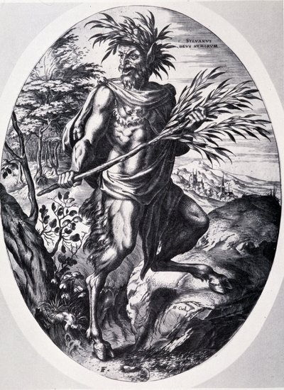 Sylvain, dio delle foreste di Cornelis Cort da Cornelis Cort