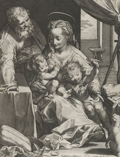 La Sacra Famiglia, 1577 da Cornelis Cort