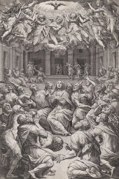 La Pentecoste da Cornelis Cort