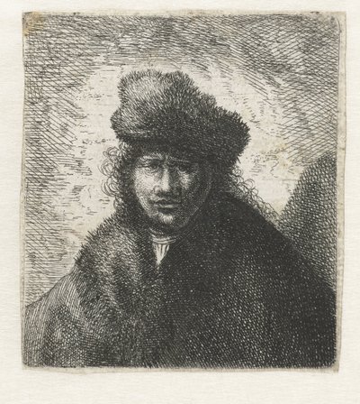Autoritratto con cappello di pelliccia inclinato: busto da Cornelis Danckerts (I) (possibly)