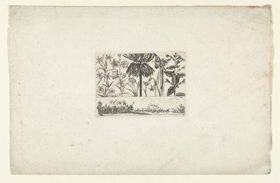 Fila di fiori sopra il paesaggio da Cornelis Danckerts (I)