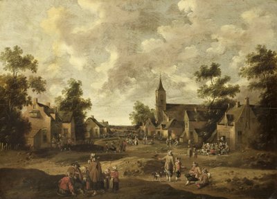 Strada del villaggio da Cornelis Droochsloot