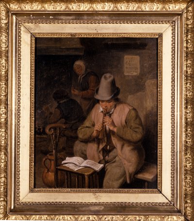 Un giovane suonatore di fischietto, 1680 da Cornelis Dusart