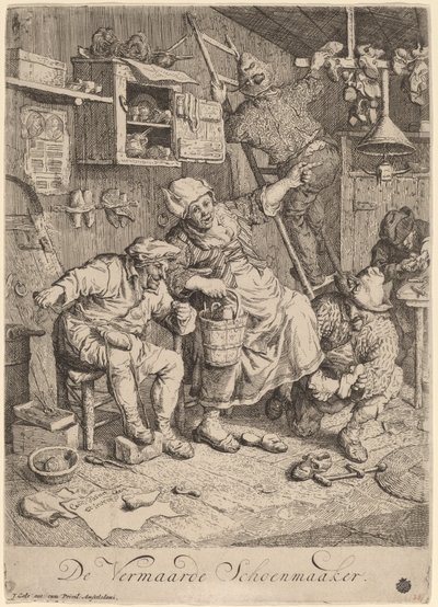 Il Calzolaio Allegro da Cornelis Dusart