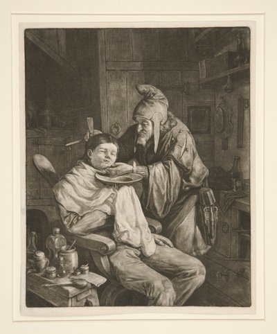 Il chirurgo del villaggio da Cornelis Dusart