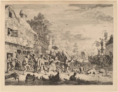 Festa del villaggio da Cornelis Dusart
