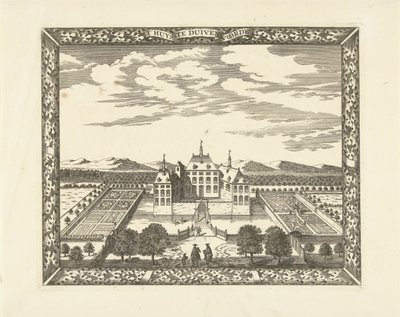 Veduta del Castello Duivenvoorde a Voorschoten da Cornelis Elandts