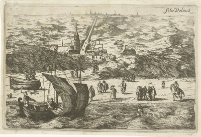 Vista su Scheveningen dal mare da Cornelis Elandts