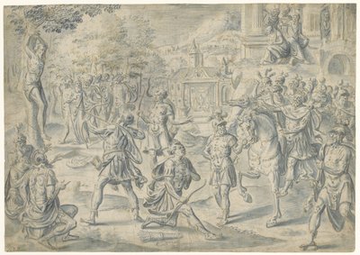 Sparare sul cadavere del padre da Cornelis Floris (II) (circle of)