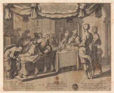 Cristo ospite di Simone il Fariseo da Cornelis Galle (I)