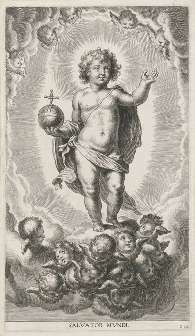 Bambino Gesù con globo crucigero da Cornelis Galle (I)