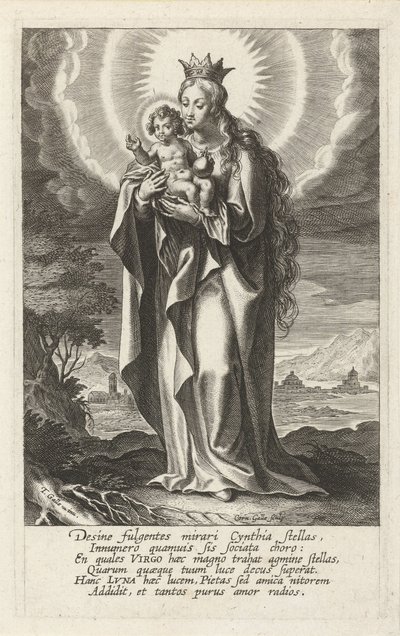 Maria incoronata con Bambino da Cornelis Galle (I)