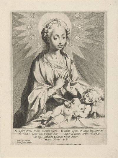 Maria adora il Bambino Gesù da Cornelis Galle (I)