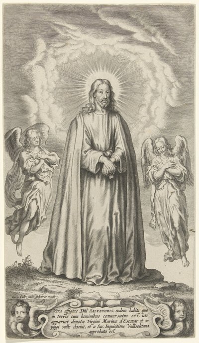 Cristo con due angeli da Cornelis Galle (II)