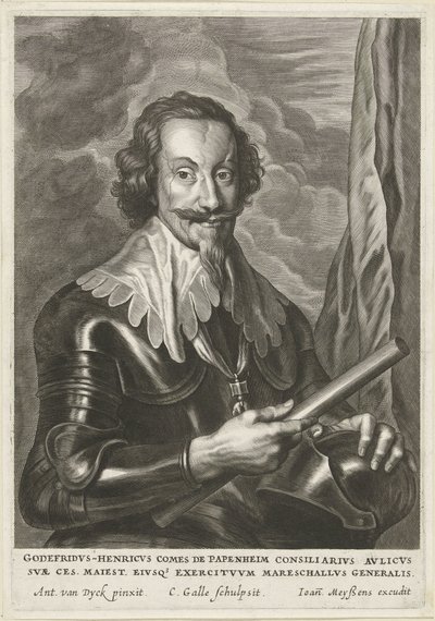 Ritratto di Gottfried Heinrich, conte di Pappenheim da Cornelis Galle (II)