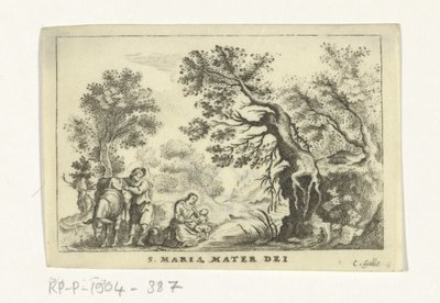 Riposo durante la Fuga in Egitto da Cornelis Galle (II)