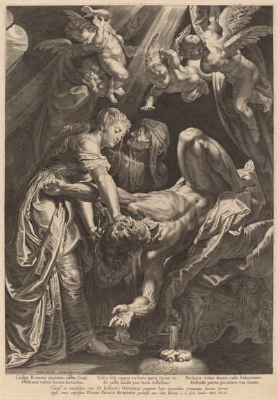 Giuditta decapita Oloferne da Cornelis Galle I after Sir Peter Paul Rubens