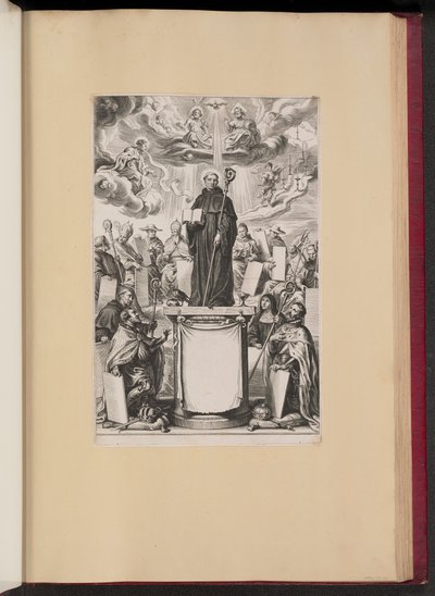 Pagina del Titolo per S. Benedictvs Illvstratvs di Dommo Benedicto Haeftano da Cornelis Galle I after Sir Peter Paul Rubens