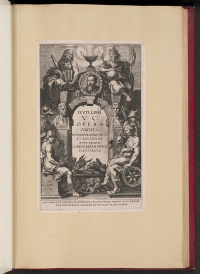 Pagina del titolo per Justus Lipsius, Opera Omnia, I da Cornelis Galle I after Sir Peter Paul Rubens