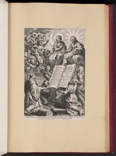 Pagina del titolo per Ludovicus Blosius, Opera da Cornelis Galle I after Sir Peter Paul Rubens