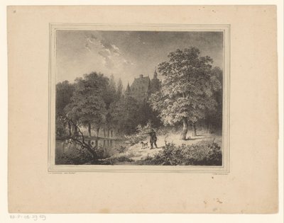 Cacciatore in un bosco da Cornelis Gerrit Verburgh