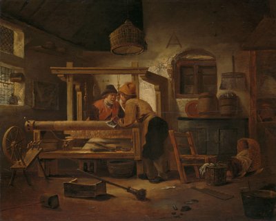 Laboratorio del tessitore da Cornelis Gerritsz Decker